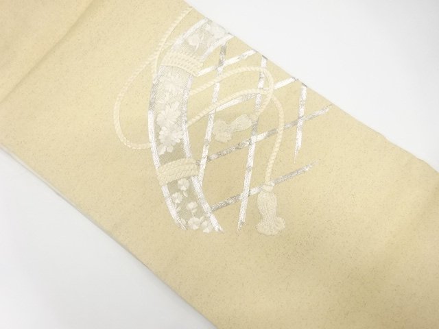 JAPANESE KIMONO / NAGOYA OBI / EMBROIDERY / KUMIHIMO & FLOWER 